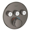 Grohe Grohtherm Smartcontrol Partie de finition robinet douche encastrable thermostatique avec inverseur 3 voies rond Brushed Hard Graphite SW225090 Grohe Grohtherm Smartcontrol Partie de finition robinet douche encastrable thermostatique avec inverseur 3 voies rond Brushed Hard Graphite SW225090