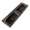BRAUER Coral lavabo - 160x46x10cm - 2 cuves - 0 trous de robinet - composite - aspect marbre - Copper Brown SW957298