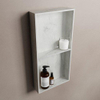 Mondiaz Easy niche 29,5x59,5x8cm pour encastré/surélevé 2 compartiments ouverts Acrylique Opalo SW1176994