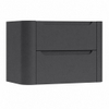 H&R Badmeubelen Juice Wastafelonderkast - 80x45x50cm - afgeronde hoeken - 2 lades - geïntegreerde greep - antraciet mat SW1488699