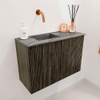 Mondiaz JOYA-DLUX 60cm toiletmeubel - kleur Shadow - Wastafel FAYE positie Links Zonder kraangat kleur Sombra. SW1425184