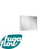 FugaFlow Eccelente Arredo Armoire de toilette - 80x63x16x16cm - avec panneaux latéraux - Greige (gris) SW1124004