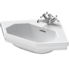 Duravit Serie 1930 Fontein - 59.5x45cm - 1 kraangat - met overloop gliss - wit 0296872