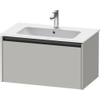Duravit Ketho.2 Wastafelonderbouwkast - met 1 lade - 81x48x44cm - met greep antraciet - betongrijs mat SW772650