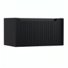 H&R Badmeubelen Juice Wastafelonderkast - 80x45x40cm - rechterhoek afgerond - 3D-front - 1 lade - geïntegreerde greep - zwart mat SW1259534