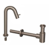 INK 5B Ensemble robinetterie de lave-mains - robinet de lave-mains sur pied - haut cintré - siphon design - nickel brossé SW693099