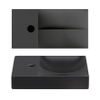 Clou Vale lave-mains en céramique 38x19x7cm trou de robinet à gauche Noir mat SW451468