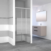 Nemo Go Avis schuifdeur 90x185cm 4mm helder veiligheidsglas met matte stroken aluminium verchroomd SW292766 Nemo Go Avis schuifdeur 90x185cm 4mm helder veiligheidsglas met matte stroken aluminium verchroomd SW292766