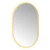 Hotbath &MORE Spiegel Oval - 80x120cm - direct en indirect LED - spiegelverwarming - dimbaar - met afstandsbediening - PVD - geborsteld messing goud SW1245627
