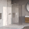 BRAUER Stellar Cabine de douche - 120x100x200cm - porte battante - traitement verre - réversible - verre clair - Chrome SW1418003
