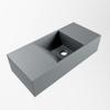 Mondiaz TYNE Lavabo compact - 50x23x12cm - vasque à droite - sans trous de robinet - solid surface - Plata SW1026167