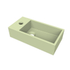 Arcqua Flair lave-mains - 36x18x9cm - marbre de synthèse - 1 trou de robinet - à gauche - vert pastel mat SW1474769
