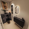 MONDIAZ TURE-DLUX Meuble toilette - 100cm - Urban - EDEN - vasque Lava - position gauche - sans trou de robinet SW1103642