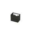 INK Wastafelonderkast - 60x40x52cm - 2 lades - greeploos - MDF lak - Mat Antraciet SB1241001