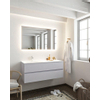 Mondiaz VICA ensemble de meuble de salle de bain - 120cm - meuble sous-vasque cale - 2 tiroirs - lavabo cloud gauche - 1 trou de robinet - miroir LED - version XL 60cm haut SW1097825