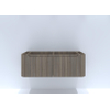 H&R badmeubelen Juice Wastafelonderkast - 120x45x40cm - afgeronde hoeken - 3D-front - 2 lades - geïntegreerde greep - charleston SW867654