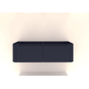 H&R badmeubelen Juice Wastafelonderkast - 140x45x40cm - afgeronde hoeken - 2 lades - geïntegreerde greep - blue oak SW867561