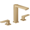 Hansgrohe Metropol 3-gats wastafelkraan 160 met push open waste met voorsprong vaste uitloop 15.2cm brushed bronze SW358664 Hansgrohe Metropol 3-gats wastafelkraan 160 met push open waste met voorsprong vaste uitloop 15.2cm brushed bronze SW358664