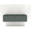 H&R badmeubelen Juice Wastafelonderkast - 160x45x40cm - afgeronde hoeken - 2 lades - geïntegreerde greep - petrol mat SW862844