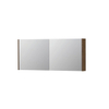INK SPK1 spiegelkast – 140x60x14 cm – 2 deuren, dubbelzijdige spiegeldeuren – Massief eiken Chocolate SW493874