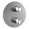 BRAUER Stripe 3-weg Inbouwthermostaat - rond - inclusief inbouwdeel - RVS-kleurig geborsteld PVD SW1435058
