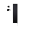 Sanicare Elektrische Design Radiator Denso 180x40cm - Mat zwart - wifi - thermostaat chroom (linksonder) SW1000746