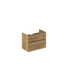 Thebalux Type wastafelonderkast 2 lades extra hoog met houten greeplijst wand MDF/spaanderplaat navarro eiken SW765917