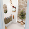 Mondiaz JOYA-DLUX 91.6cm toiletmeubel - ronding rechts kleur Dusk - Wastafel FAYE positie Links 1 kraangat kleur Sombra. SW1426167