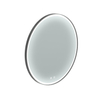 Thebalux type m miroir 80x80cm rond avec éclairage et chauffage du miroir led noir aluminium SW716363