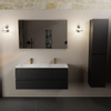 Mondiaz AIVY Ensemble de meuble - 120x45x50cm - 2 trous de robinet - 2 vasques Urban Solid surface - Gauche et droite - 2 tiroirs - sans miroir - MDF Urban SW892152