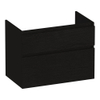 BRAUER Delight Ensemble de meuble salle de bain - 81x62x46cm - 2 tiroirs - sans poignée - fermeture douce - lavabo en céramique - avec trou de robinet - blanc - avec armoire de toilette - bois noir SW1238733 BRAUER Delight Ensemble de meuble salle de bain - 81x62x46cm - 2 tiroirs - sans poignée - fermeture douce - lavabo en céramique - avec trou de robinet - blanc - avec armoire de toilette - bois noir SW1238733