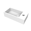 Arcqua Flair lave-mains - 36x18x9cm - marbre de synthèse - 1 trou de robinet - à droite - blanc brillant SW1474782