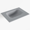 Mondiaz LEX Lave-main - 40x30x0.9cm - lavabo au centre - sans trou de robinet - Solid Surface - pour meuble lave mains - Plata SW1025890