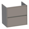 Saniclass New Future Small wastafelonderkast 60x39x55cm 2 softclose greeploze lades met 1 sifonuitsparing MDF mat Taupe SW372518 Saniclass New Future Small wastafelonderkast 60x39x55cm 2 softclose greeploze lades met 1 sifonuitsparing MDF mat Taupe SW372518