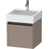 Duravit Ketho.2 Wastafelonderbouwkast - met 1 lade - 48.4x46x44cm - met greep antraciet - basalt mat SW771971