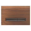 Geberit Sigma 50 bedieningplaat met dualflush frontbediening voor toilet 24.6x16.4cm zwart chroom / amerikaans noten SW420934 Geberit Sigma 50 bedieningplaat met dualflush frontbediening voor toilet 24.6x16.4cm zwart chroom / amerikaans noten SW420934