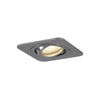 QAZQA Alberto Inbouwspot set - 1 spot - 9x11.2cm - inclusief dimbare led lamp - IP44 - Vierkant - Gunmetal SW1477247