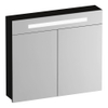BRAUER Promise armoire de toilette – 80 x 70 x 15 cm – LED directe en haut – 2 portes – Timber Black SW1203743