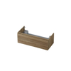 Ink meuble sous lavabo 100x35x45cm 1 tiroir sans poignée turnboard en bois chêne pur SW439466