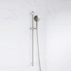 Fortifura Calvi glijstangset - met ronde handdouche - metalen doucheslang - PVD - geborsteld RVS SW1159292
