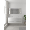 Bruynzeel Bando badmeubelset 150x45cm 2 kraangaten 2 wasbakken 4 lades met spiegel met softclose Composiet glans wit SW383520 Bruynzeel Bando badmeubelset 150x45cm 2 kraangaten 2 wasbakken 4 lades met spiegel met softclose Composiet glans wit SW383520
