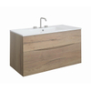 Crosswater Glide II Wastafelonderkast - 100x45x52cm - 2 lades - greeploos - eiken SW487192