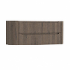 H&R Badmeubelen Juice Meuble sous vasque - 120x45x50cm - angles arrondis - 2 tiroirs - poignée intégrée - Tucson oak SW1489809