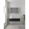 Bruynzeel Giro badmeubelset 49x120x46cm 1 wasbak 1 lade met spiegelkast met softclose composite zijde zwart SW384290 Bruynzeel Giro badmeubelset 49x120x46cm 1 wasbak 1 lade met spiegelkast met softclose composite zijde zwart SW384290