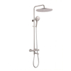 FugaFlow Eccelente Sobrado Regendoucheset - thermostatisch - 30cm hoofddouche - gladde slang - ronde handdouche - draaibare baduitloop - Geborsteld RVS PVD SW1592787