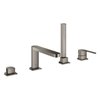 Grohe Plus Kit de garniture de baignoire 4 trous avec inverseur, y compris bec de baignoire, douche à main et flexible de douche 200cm graphite dur brossé SW523658 Grohe Plus Kit de garniture de baignoire 4 trous avec inverseur, y compris bec de baignoire, douche à main et flexible de douche 200cm graphite dur brossé SW523658