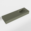 MONDIAZ LEX Opbouwwastafel 100x30x12cm 0 kraangaten wasbak rechts Solid Surface Army mat SW476565 MONDIAZ LEX Opbouwwastafel 100x30x12cm 0 kraangaten wasbak rechts Solid Surface Army mat SW476565