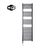 Sanicare HVW Elektrische Radiator - 172x45cm - 920W - wifi - thermostaat - chroom - linksonder - gunmetal (antraciet) SW1185616