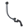 Fortifura Calvi badafvoercombinatie - met draaibediening - PVD - geborsteld gunmetal (antraciet) SW767292