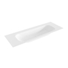 Mondiaz BIG medium lavabo - 130x46x0.9cm - vasque centrale - sans trou de robinet - talc (blanc) SW430729